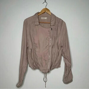 Blank NYC Asymmetrical Double Zip Lightweight Moto Jacket Size Large